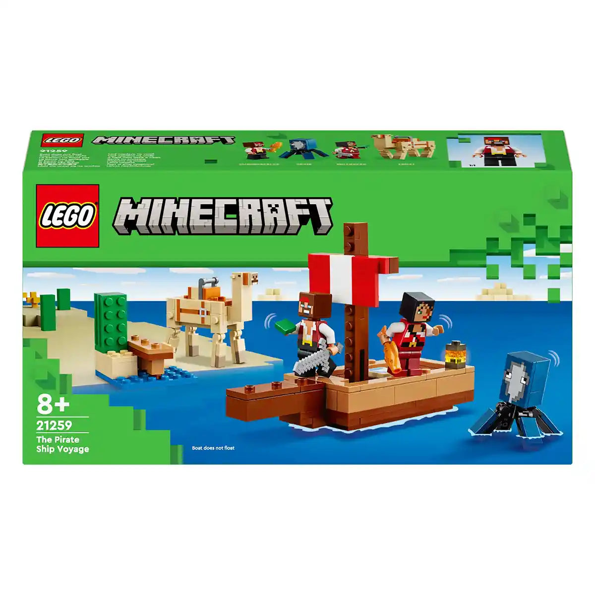 Lego Minecraft The Pirate Ship Voyage Boat Playset 21259