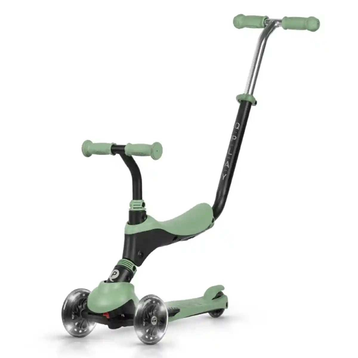 SEMA PRO 5IN1 SCOOTER WITH LED FLASHING FRONT WHEELS GREEN - Kiddy Zone