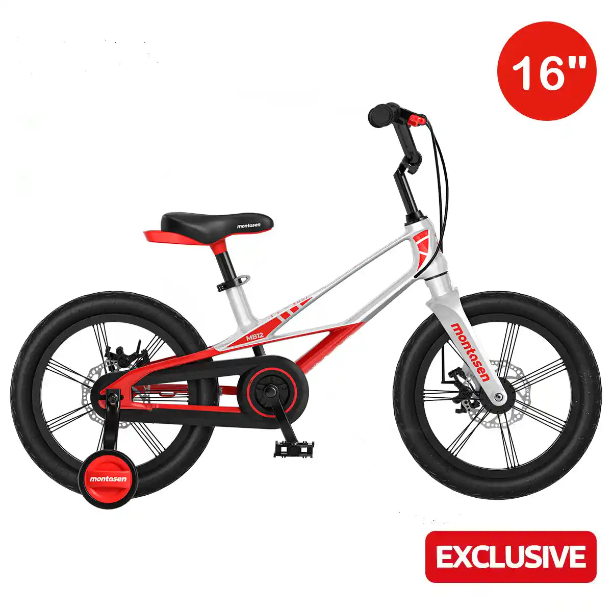 Montasen 16'' Magnesium Children Bicycle MB12 SILVER (PRO)