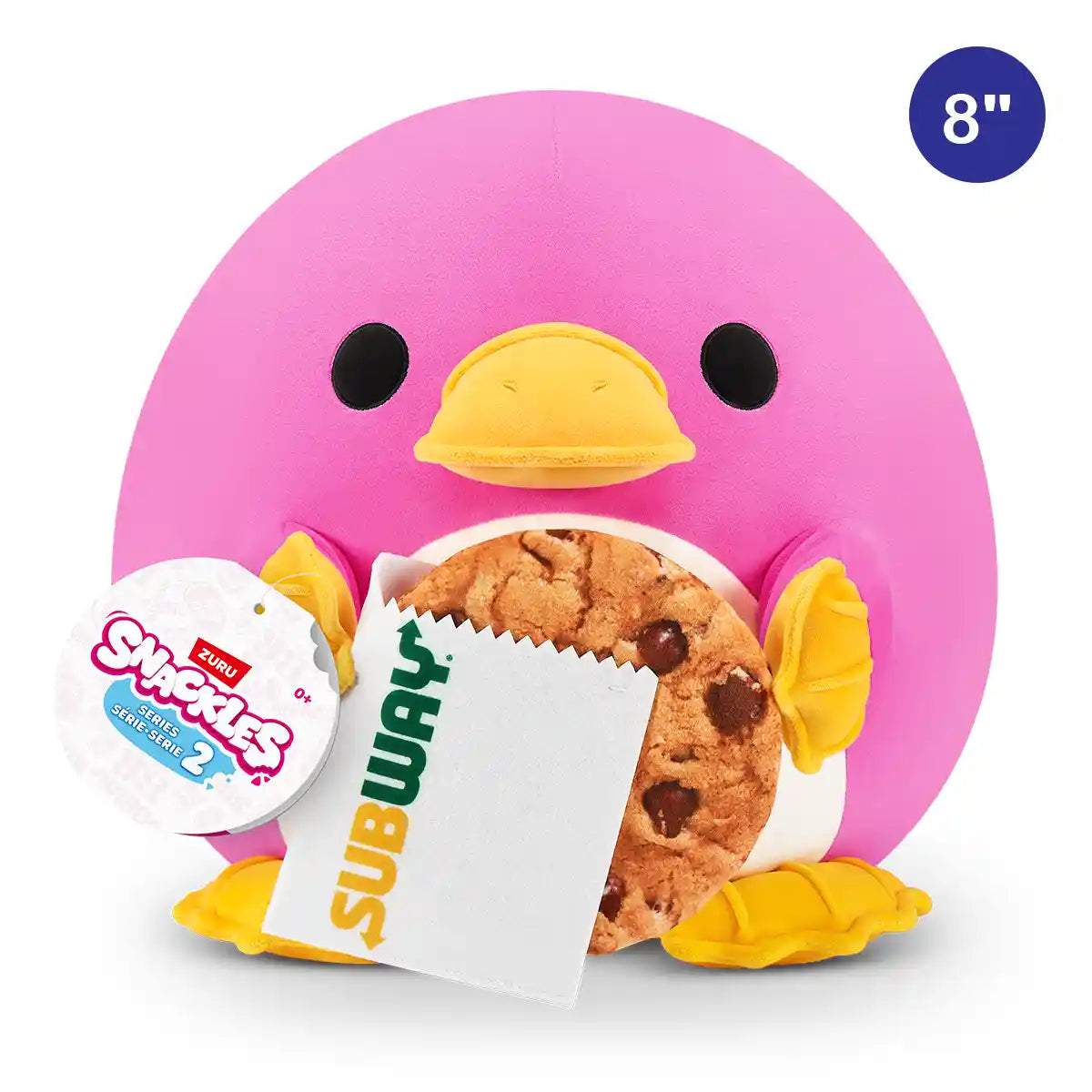 Snackles-Plush 8"-Series 2-Plush 8" Platypus & Subway (Cookie) - Kiddy Zone