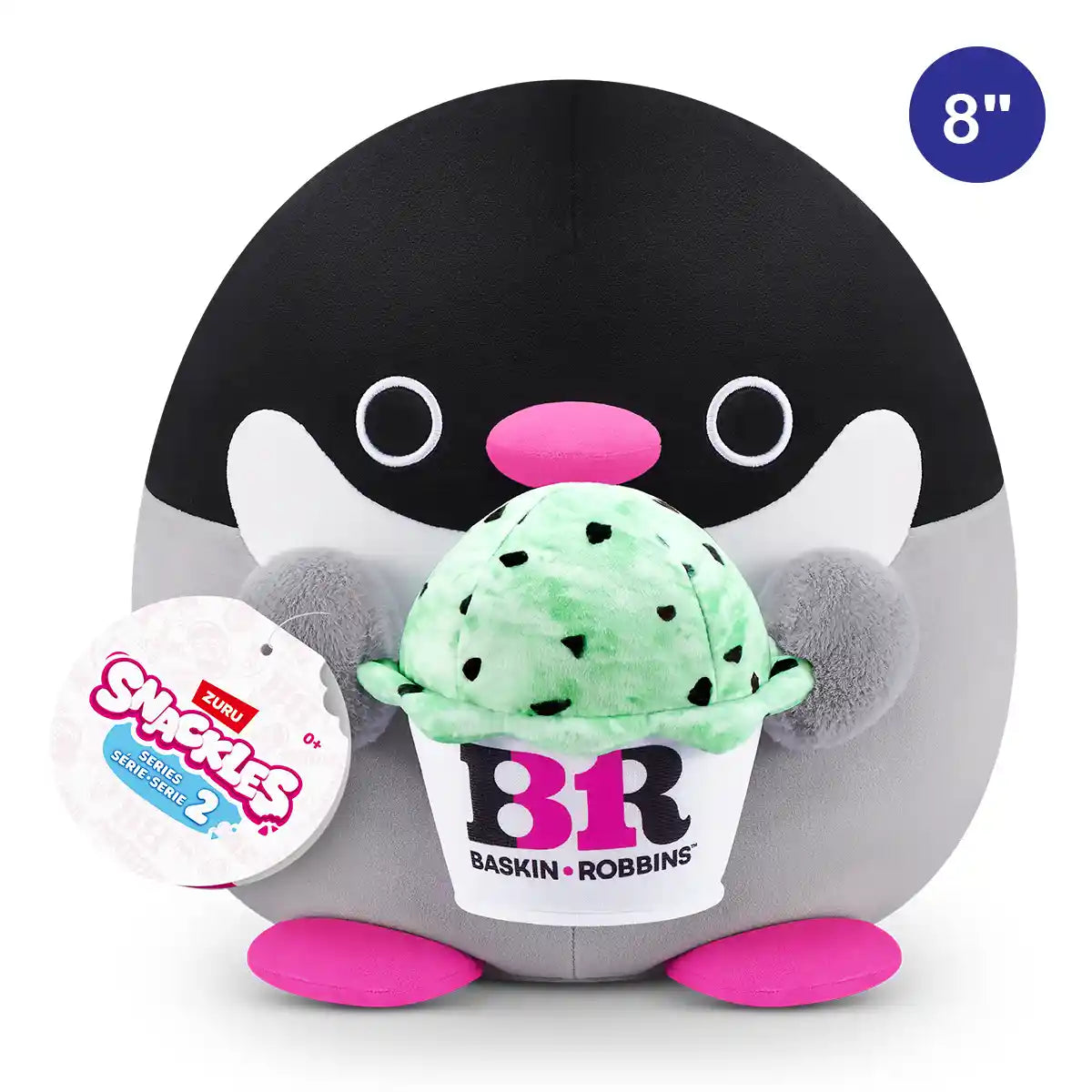 Snackles-Plush 8"-Series 2-Plush 8" Penguin & Basink - Kiddy Zone