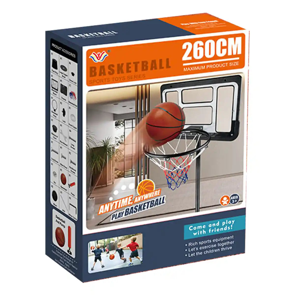 260cm Basketball Rack With Wheels