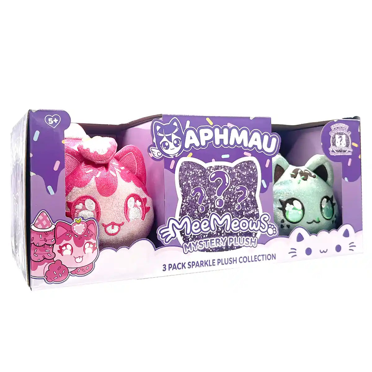 Aphmau MeeMeow Plush 3pk Sparkle Ice Cream 6inch