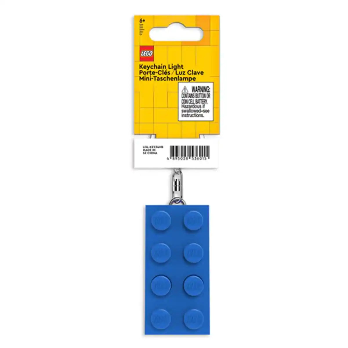 Lego IQ Minifigurines Keychain Light 2x4 Brick (Blue) - Kiddy Zone