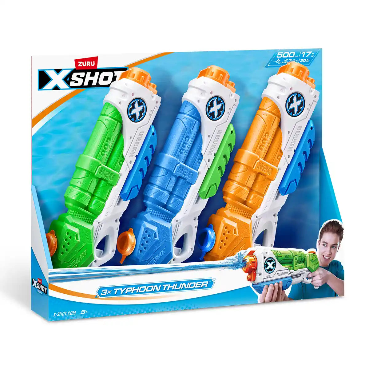X-Shot Water Medium Typhoon Thunder 3pk