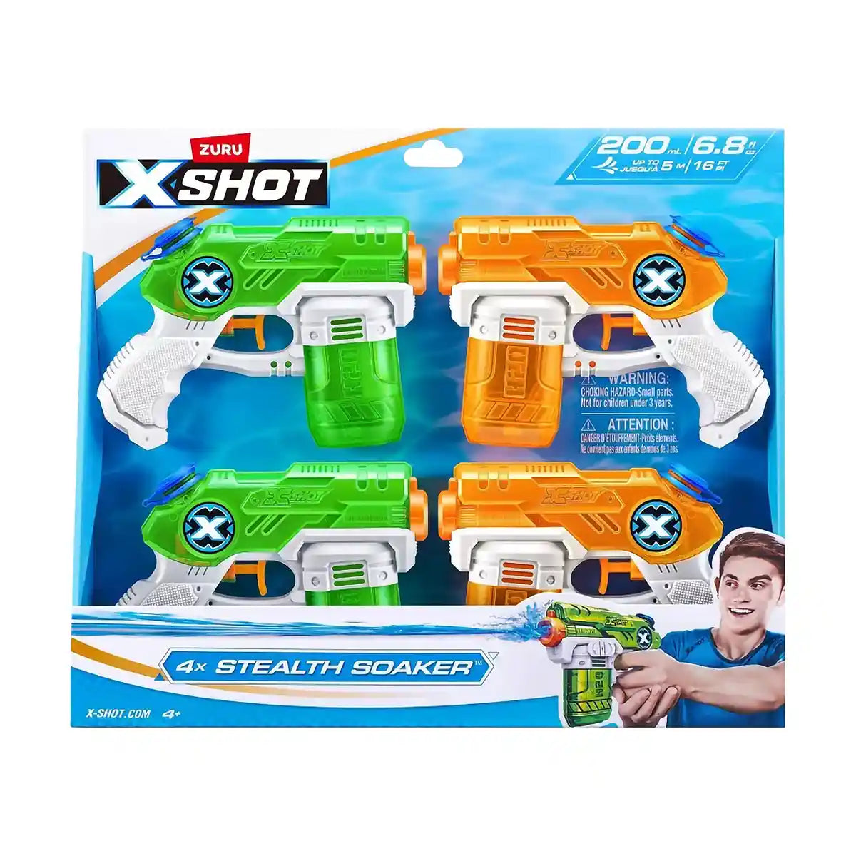 X-Shot Water Small Stealth Soaker 4pk