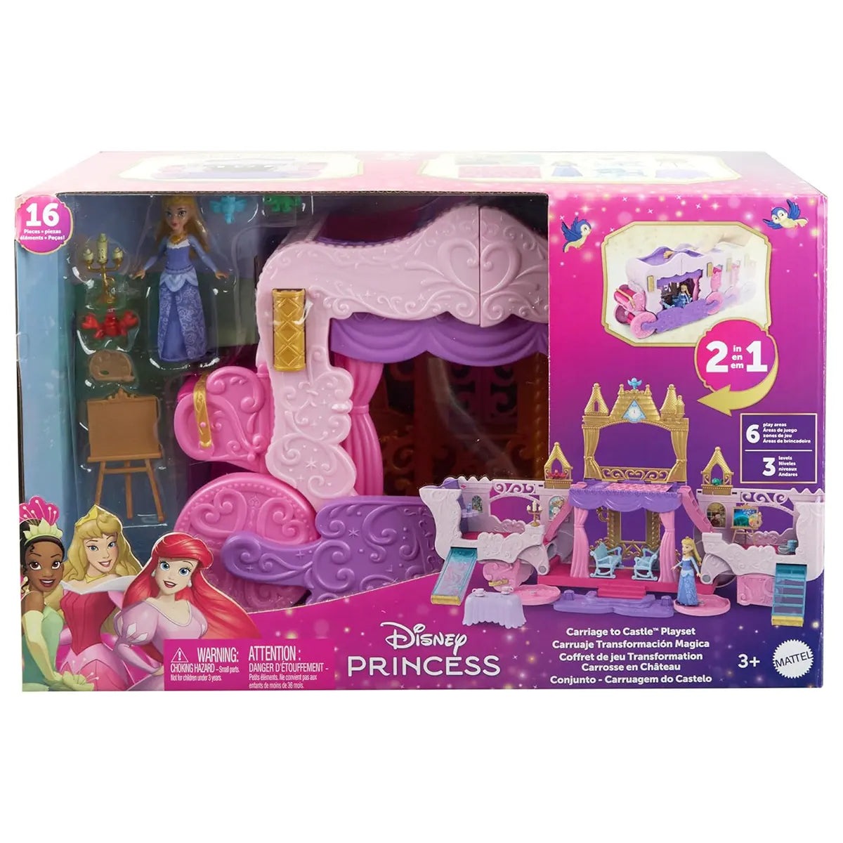 Disney Princess - Carriage To Castle Transforming Playset