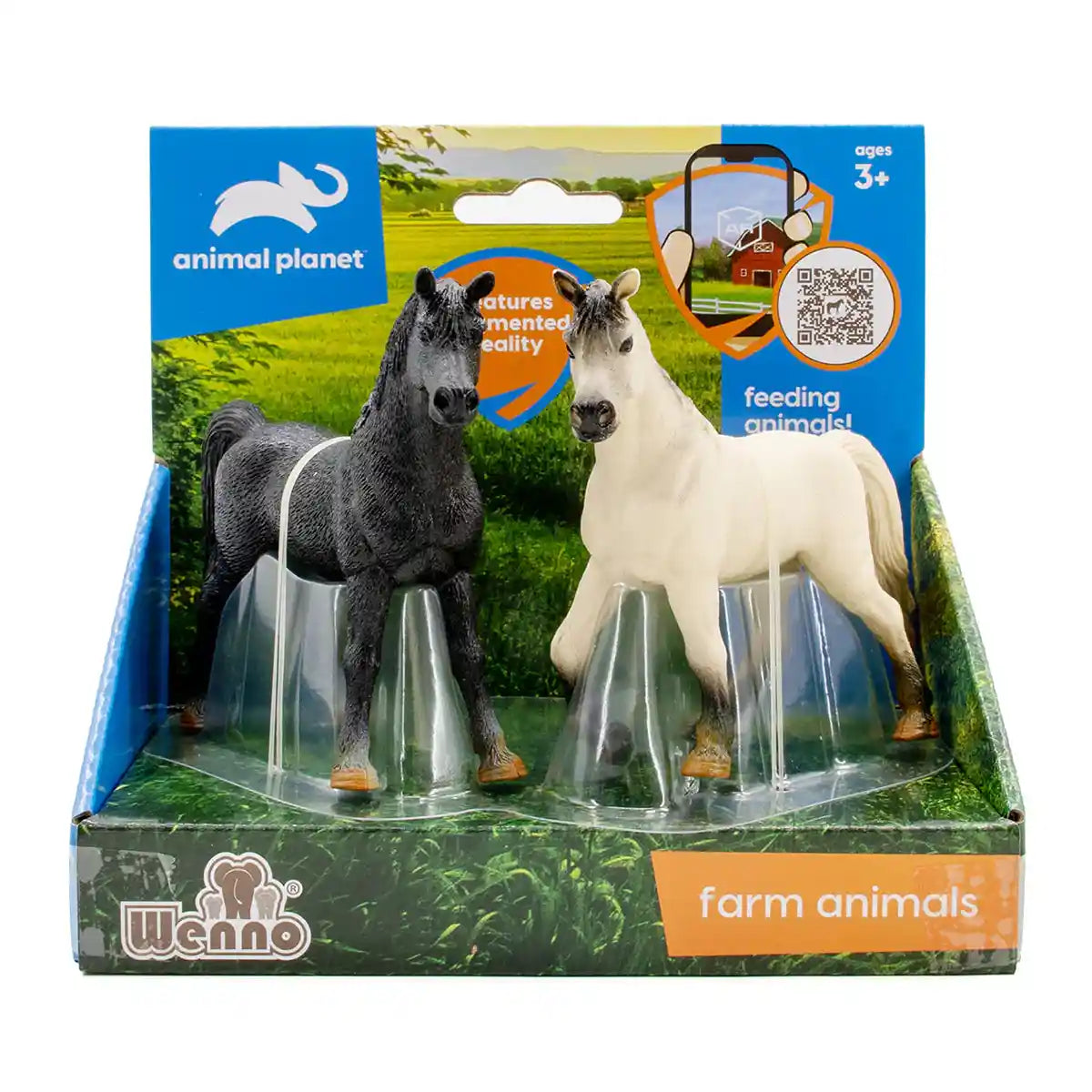 2 Pcs Horse In Open Touch Box - Kiddy Zone