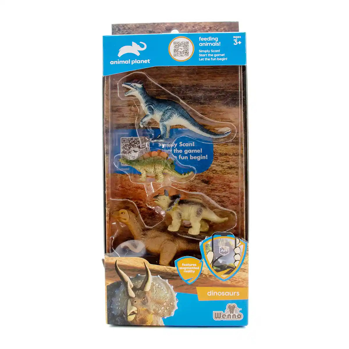 4 Pcs Dinosaur In Window Box - Kiddy Zone