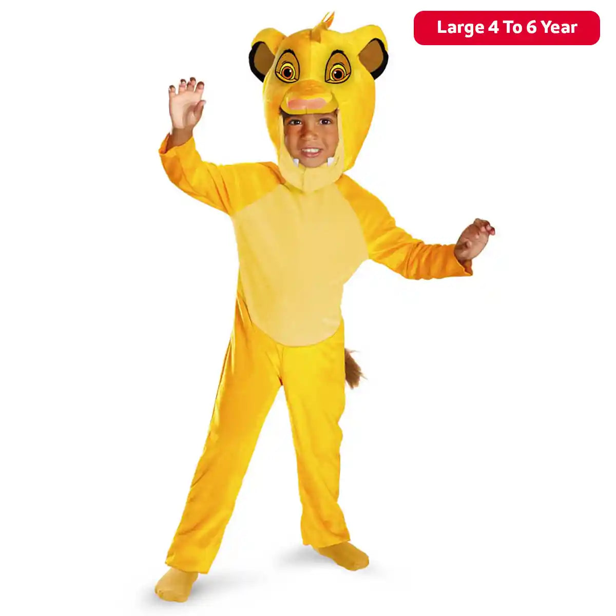 Large - Disney The Lion King Simba Classic Dress-Up 4-6 Years - Kiddy Zone