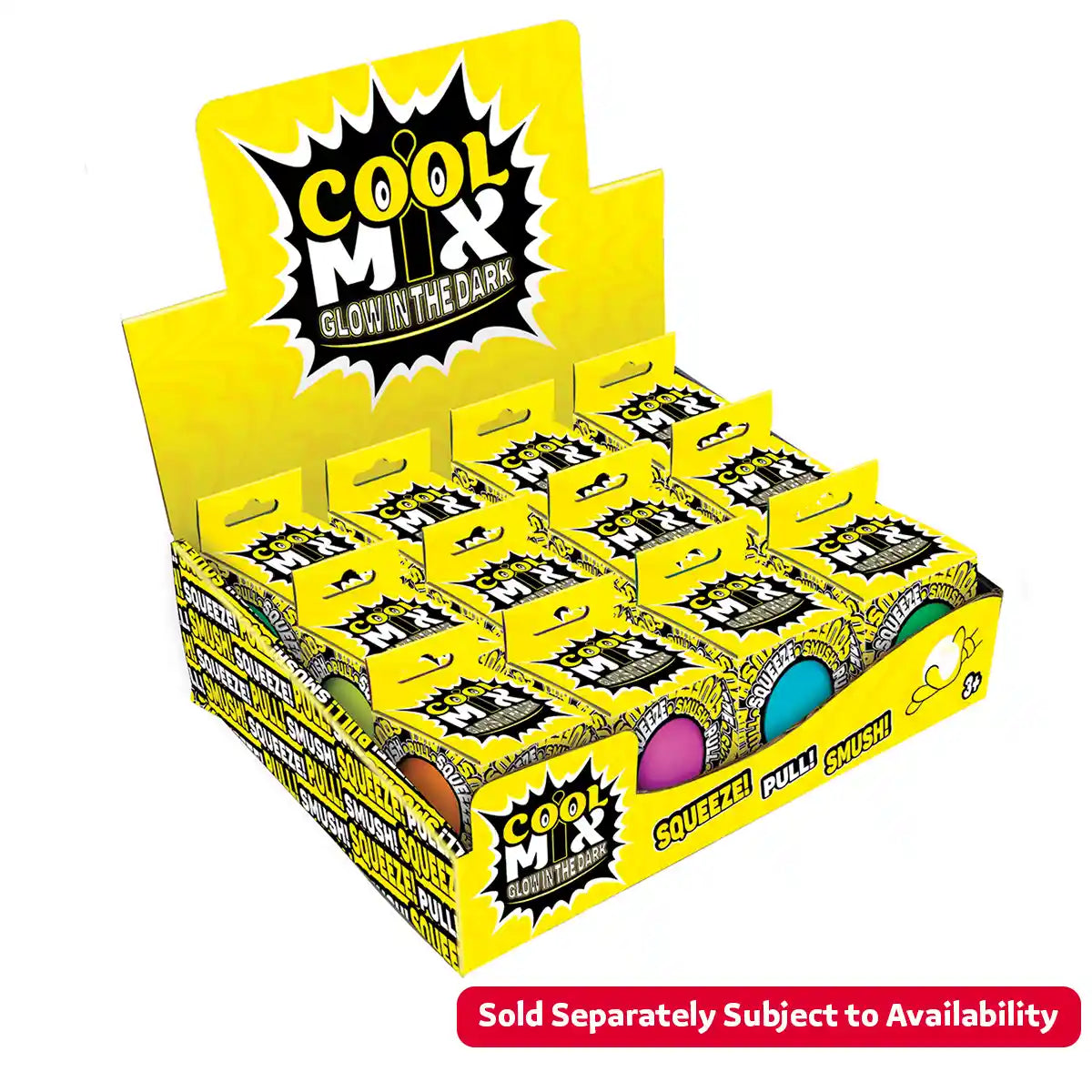Cool Mix Glow in the Dark Ball 6cm asstd (PDQ) - Kiddy Zone
