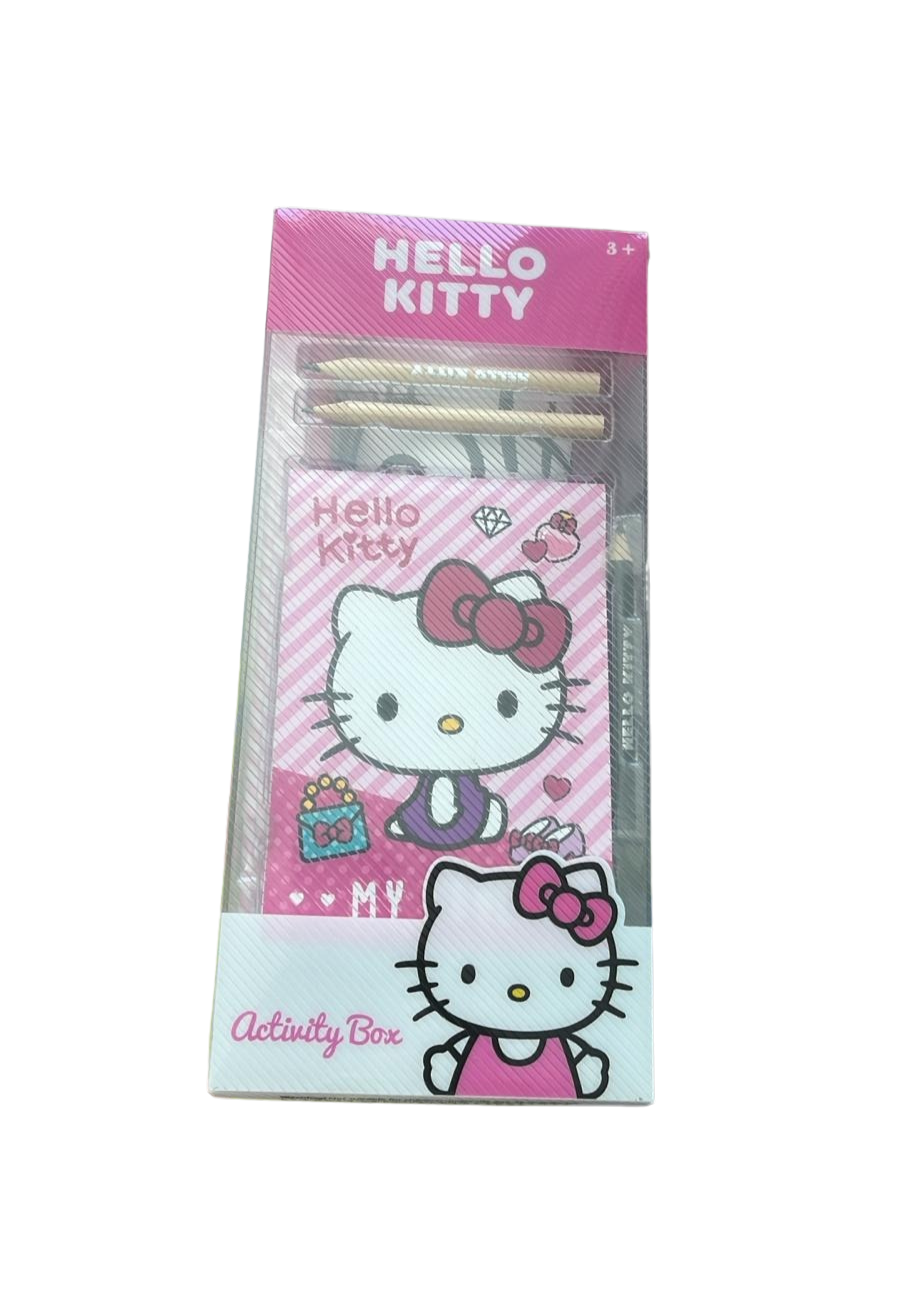 HELLO KITTY COLORING SET WITH METAL PENCIL CASE - Kiddy Zone