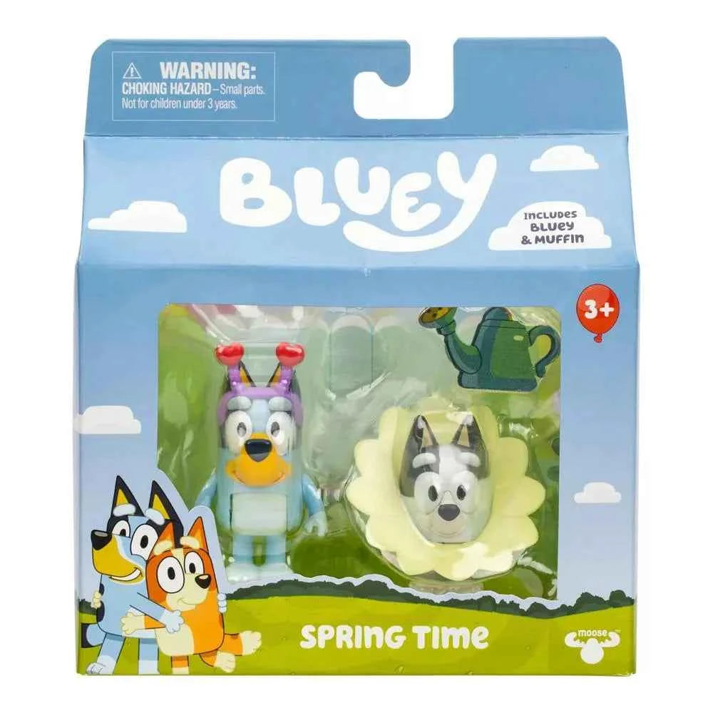 Bluey Spring Time Figure 2-Pack Bluey & Muffin