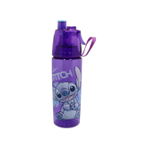 Stitch Transparent Water Bottle 600 Ml With Spray Water