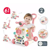 BIBI-INN MULTIFUNCTIONAL 6 in 1 ACTIVITY WALKER PINK For 6M+