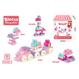 ANIMALS BUILDING BLOCKS FOR GIRLS (80 PCS) AGE- 3YRS+ - Kiddy Zone