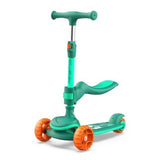 2 IN 1 Scooter with Seat Green