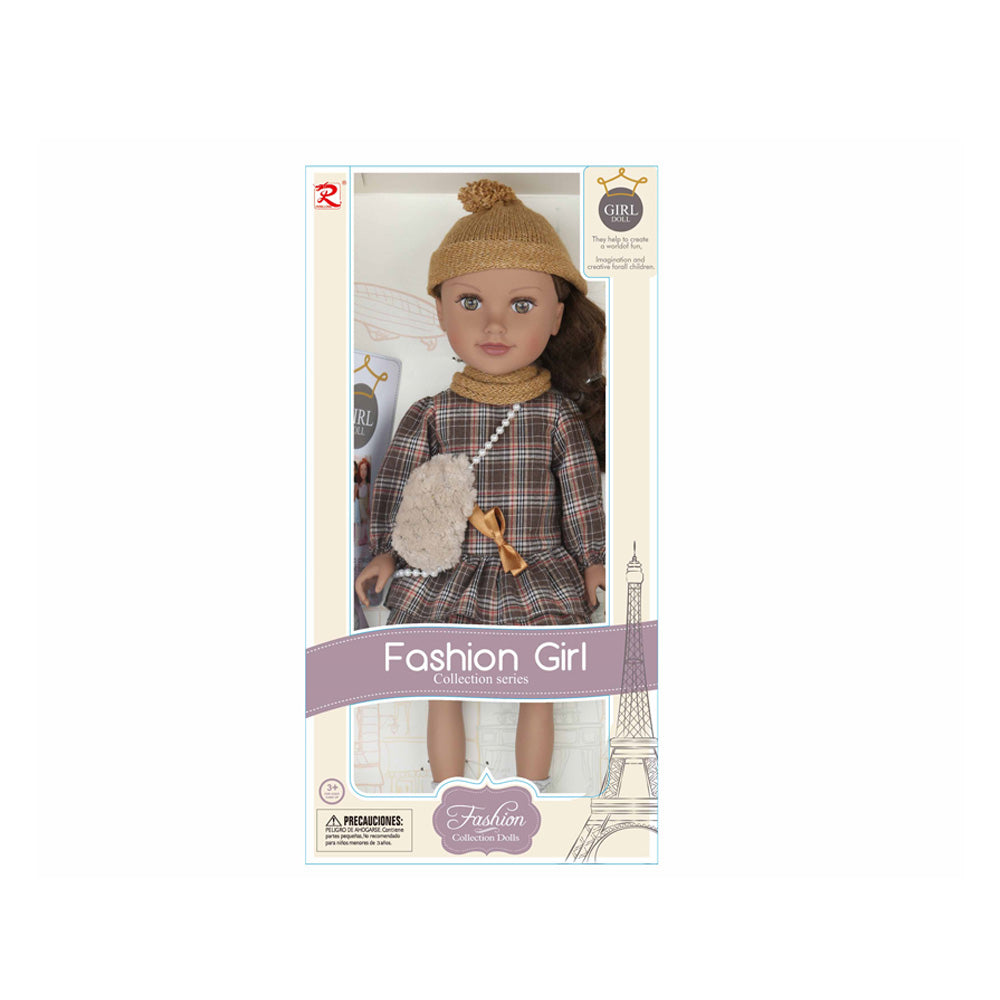 Anko Fashion Girl Collection Series 18 inch Vinnyl Doll-Brown - Kiddy Zone