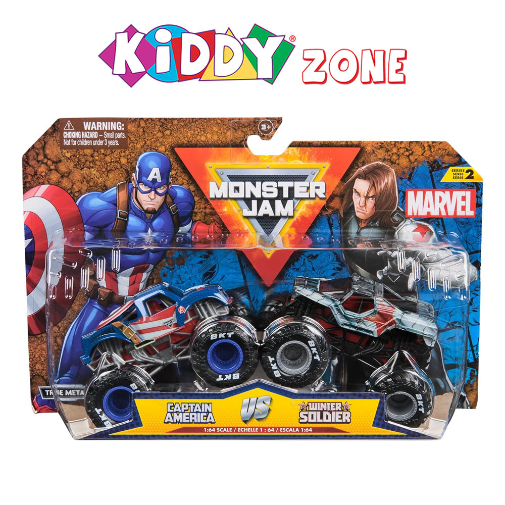 Monster Jam Marvel Vhcls 1:642-PK CAvsWS - Kiddy Zone