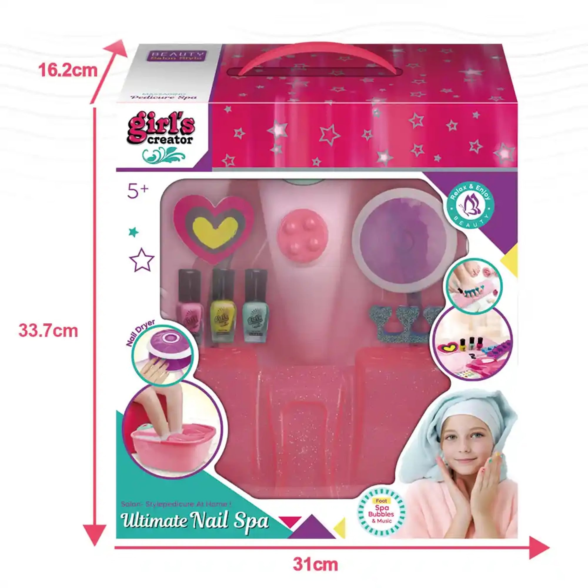 FOOT WASH BASIN NAIL ART SET 5YRS+ - Kiddy Zone