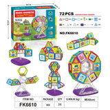 MAGNETIC BUILDING BLOCKS 72PCS 3YRS+