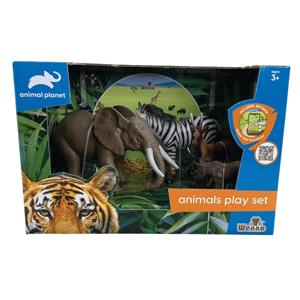 4 pcs Jungle animal in open touch box - Kiddy Zone