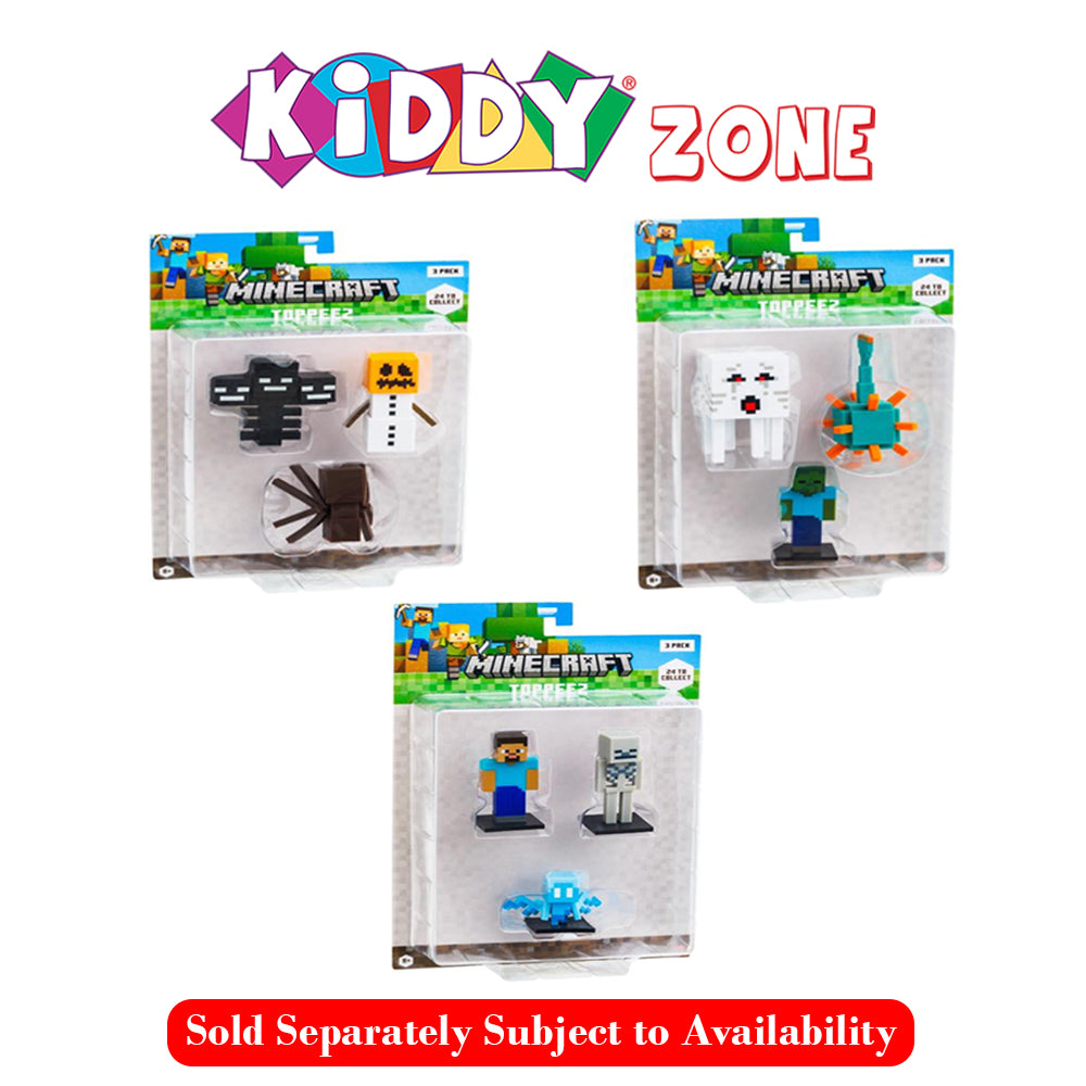 Mincecraft 3D Toppeez 3-PK Asst. - Kiddy Zone
