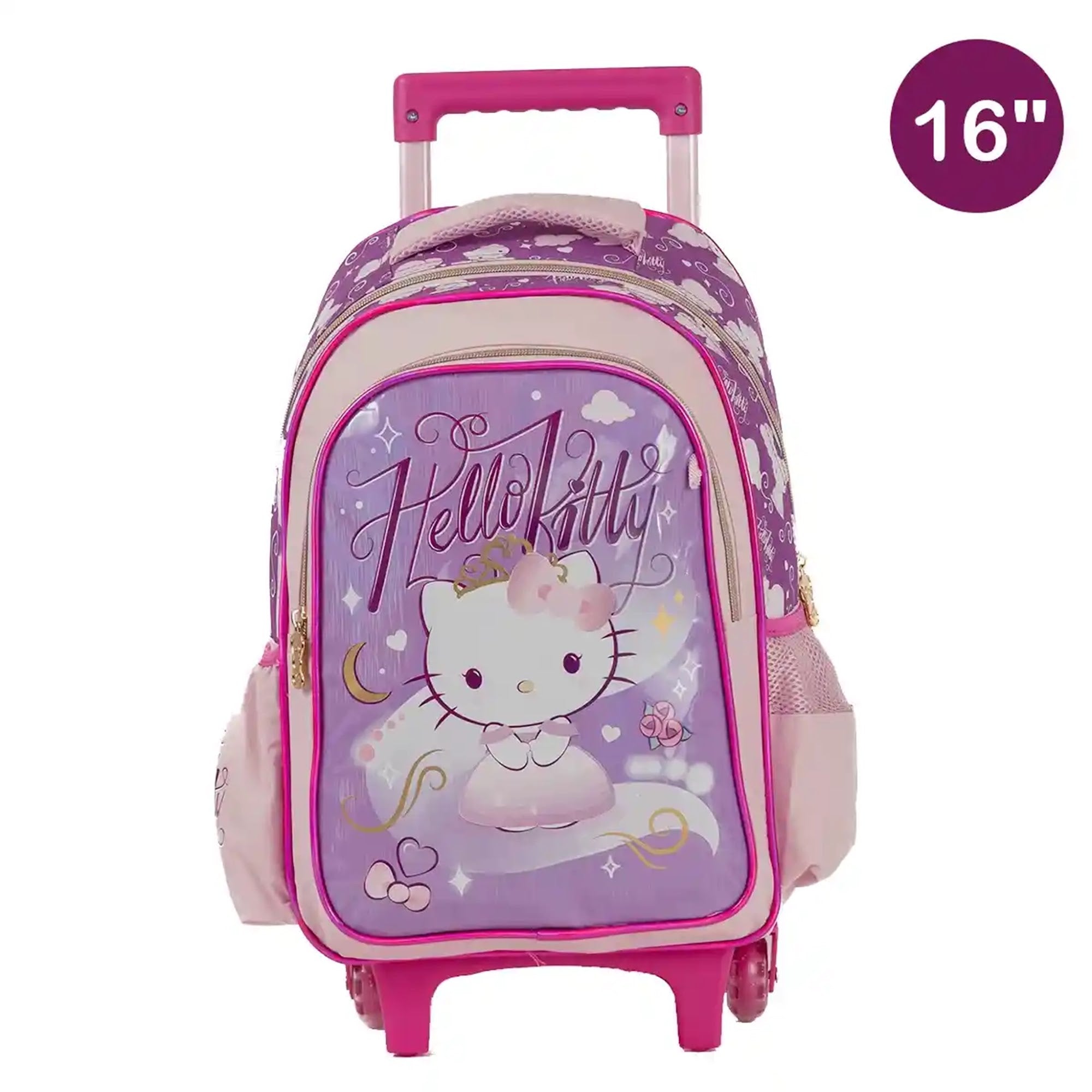 Trolley Bag 2 Main Compartments and 2 Side Pockets 16" - Kiddy Zone