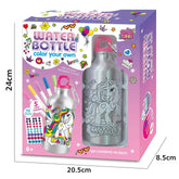 DIY UNICORN GRAFFITI WATER BOTTLE (500ML 5-COLOR WATERCOLOR PEN) 6YRS+ - Kiddy Zone