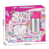 DIY DIAMOND WATER BOTTLE - UNICORN (500ML, 3 DIAMOND STICKERS, 1 SCRATCH STICKER) 6YRS+