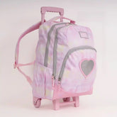 PAUSE Trolley 2 Main Compartments and 1 Front Pocket and 2 Side Pockets 18" W/ LUNCH BAG&PENCIL CASE - Kiddy Zone