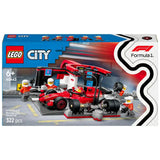 LEGO City LEGO 60443 F1 Pit Stop & Pit Crew with Ferrari Car