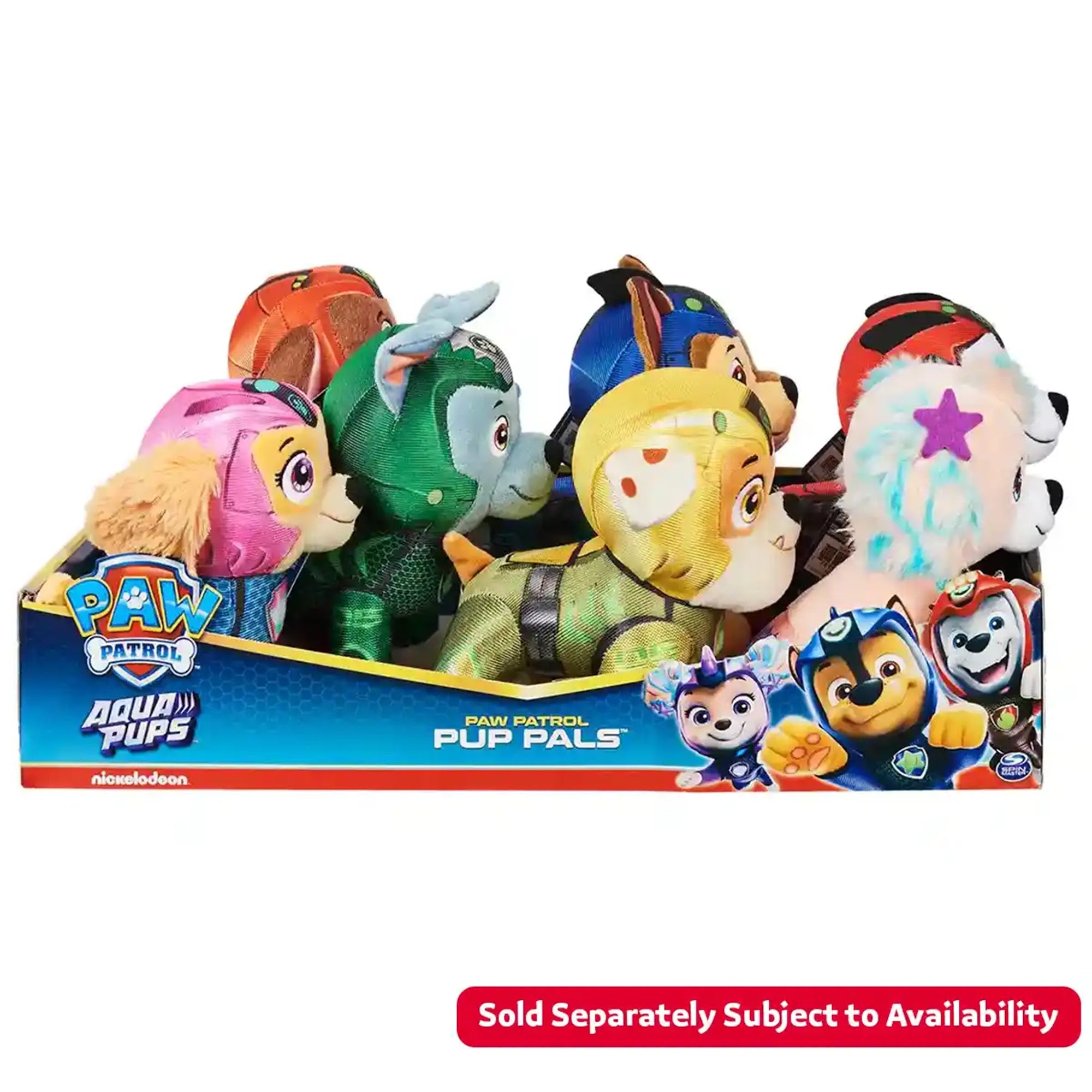Paw Patrol Aqua Basic Plush Asst. CDU - Kiddy Zone
