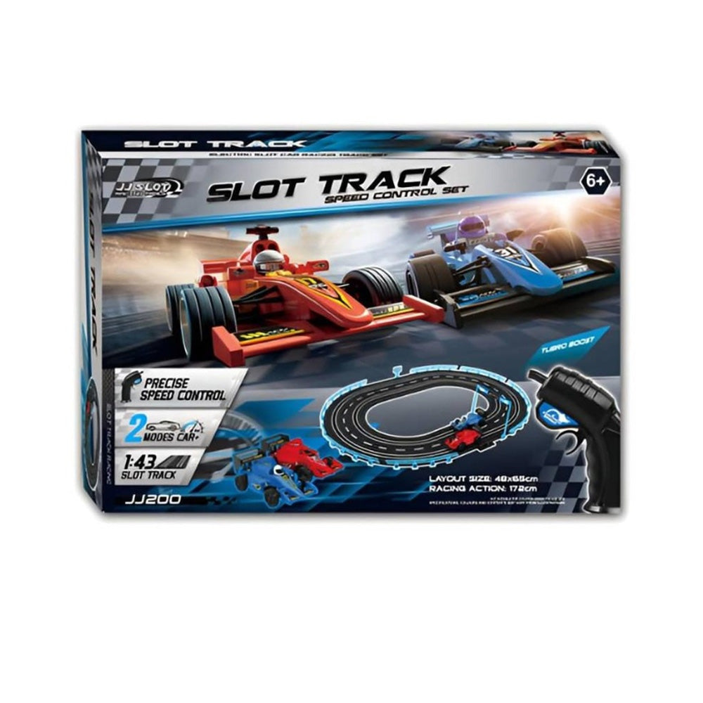 JJ SLOT RACING TRACK 1:43 SCALE & 172cm PERIMETER 6YRS+ - Kiddy Zone