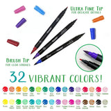 Signature, 16 ct. Brush & Detail Dual-Tip Markers - Kiddy Zone
