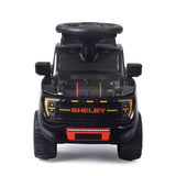 Shelby Ford F-150 Raptor Kids Foot-to-Floor Ride-On Truck with Trailer Black