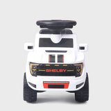 Shelby Ford F-150 Raptor Kids Foot-to-Floor Ride-On Truck with Trailer White