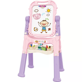 Long foot magnetic double-sided learning boards - Pink