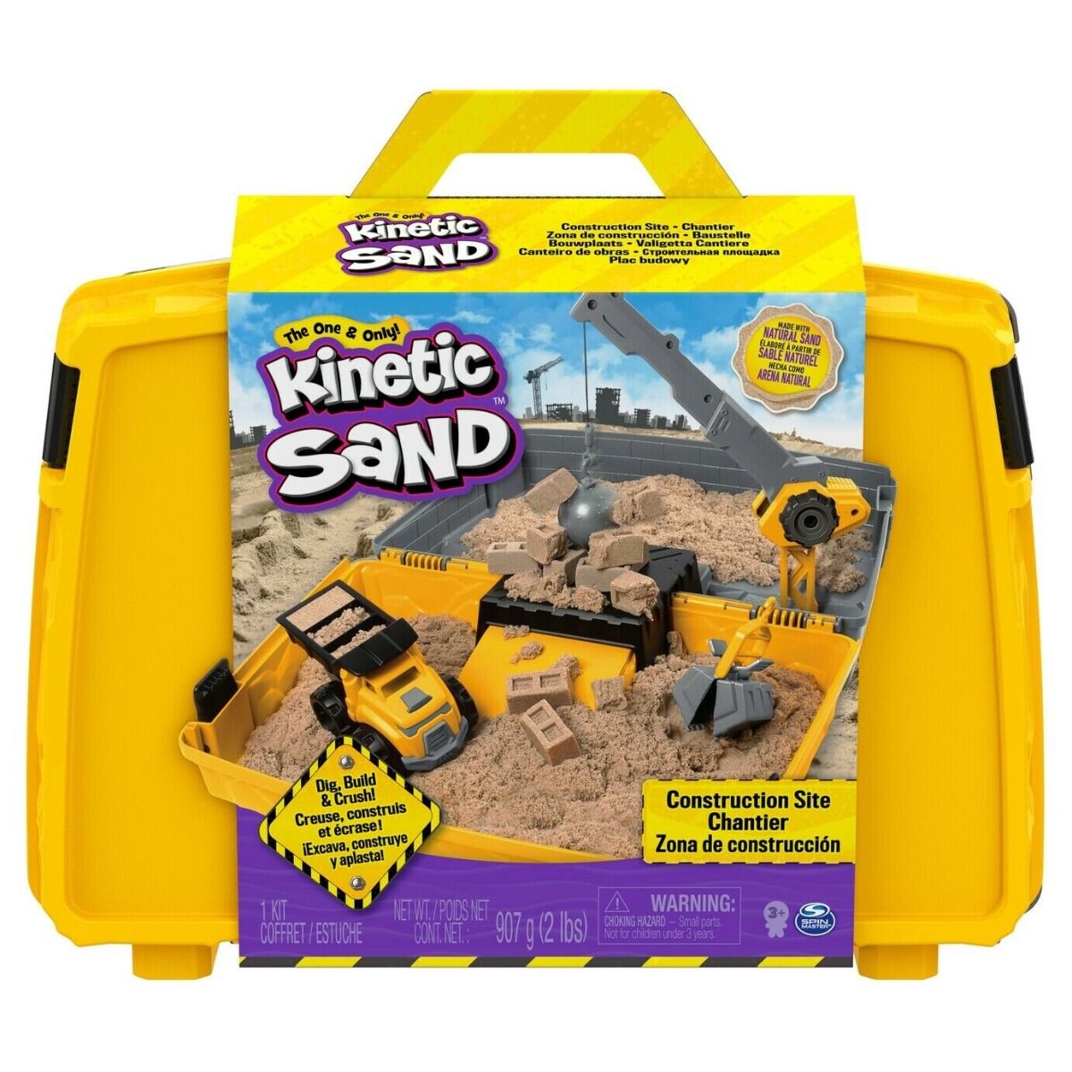 Kinetic Sand Construction Folding Sandbox (2lbs) - Kiddy Zone