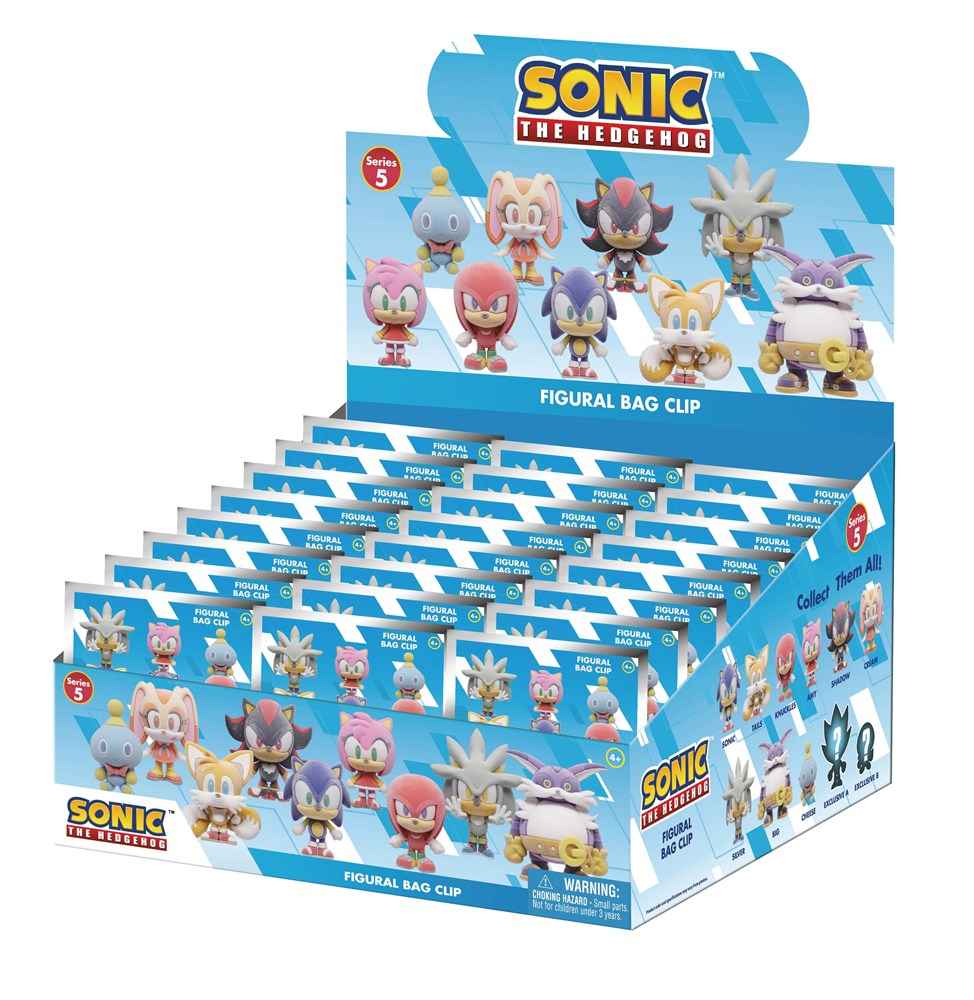 Monogram: Sonic 3D Foam Bag Clip, Series 5 FLOCKED!