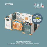 Foldable Playpen 10 Simple Panel, 1 Game Panel, 1 Door