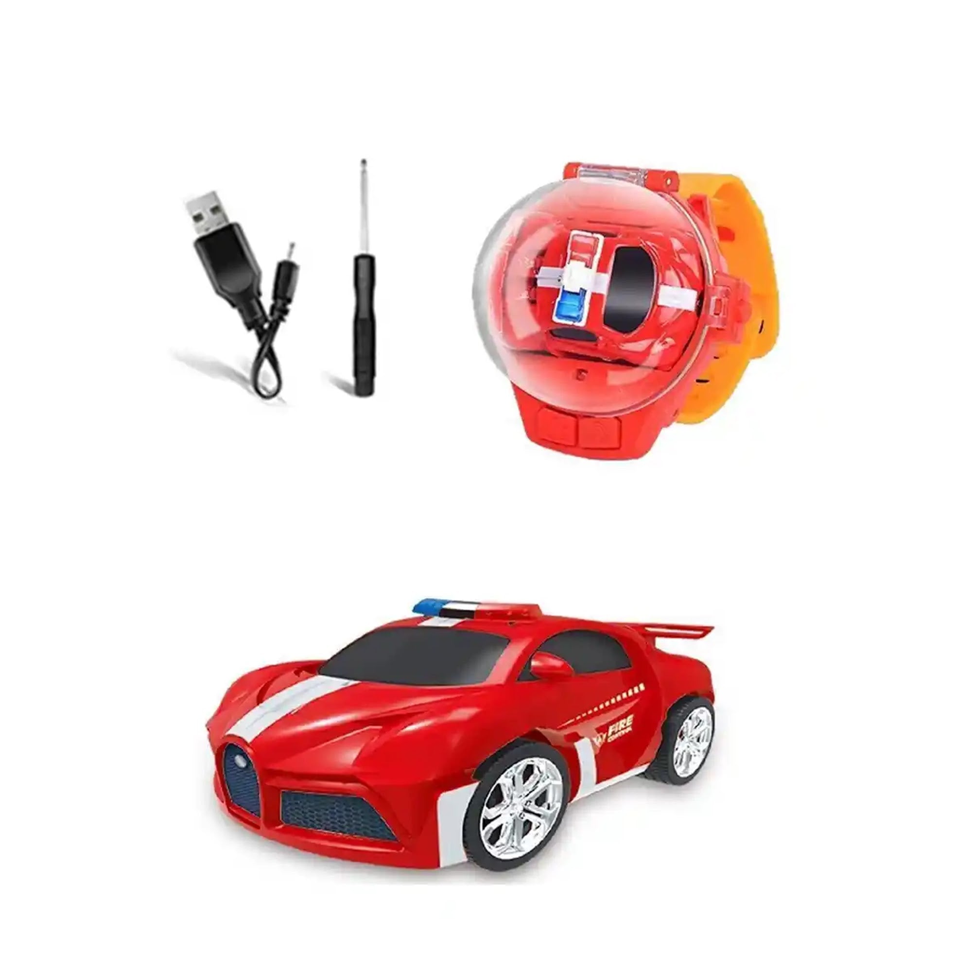 MINI POLICE&FIRE WATCH R/C CAR - Kiddy Zone