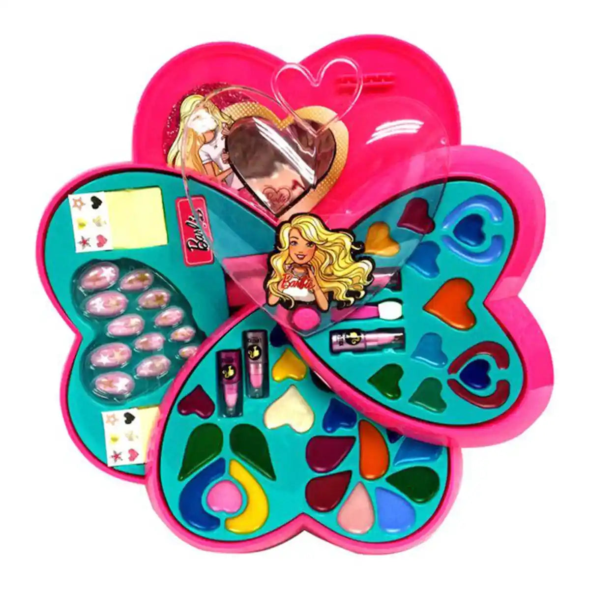 Barbie 4 Decks Heart Shape Cosmetic Case