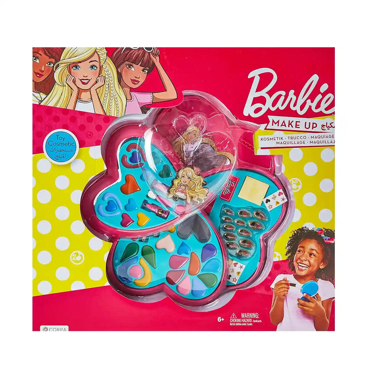 Barbie 4 Decks Heart Shape Cosmetic Case
