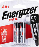 Energizer MAX Alkaline AA Batteries 2 Pack (E91BP2)