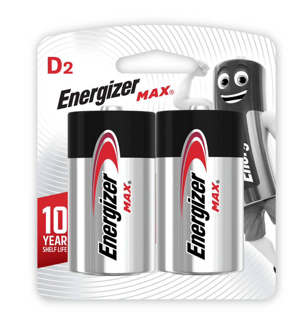 Energizer MAX Alkaline D Batteries 2 Pack