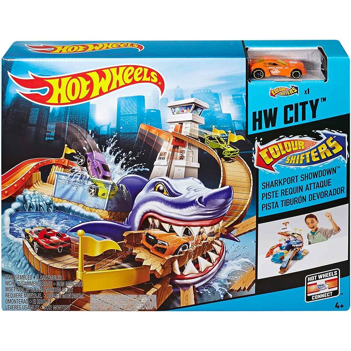 Hot Wheels PLAYSETS/CITY THEME - COLOR SHIFTERS SHARKPORT SHOWDOWN - Kiddy Zone