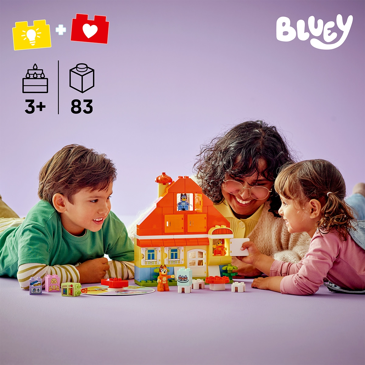 LEGO-DUPLO Bluey 10459 Bluey's Family House with Memory Game 3Yrs+