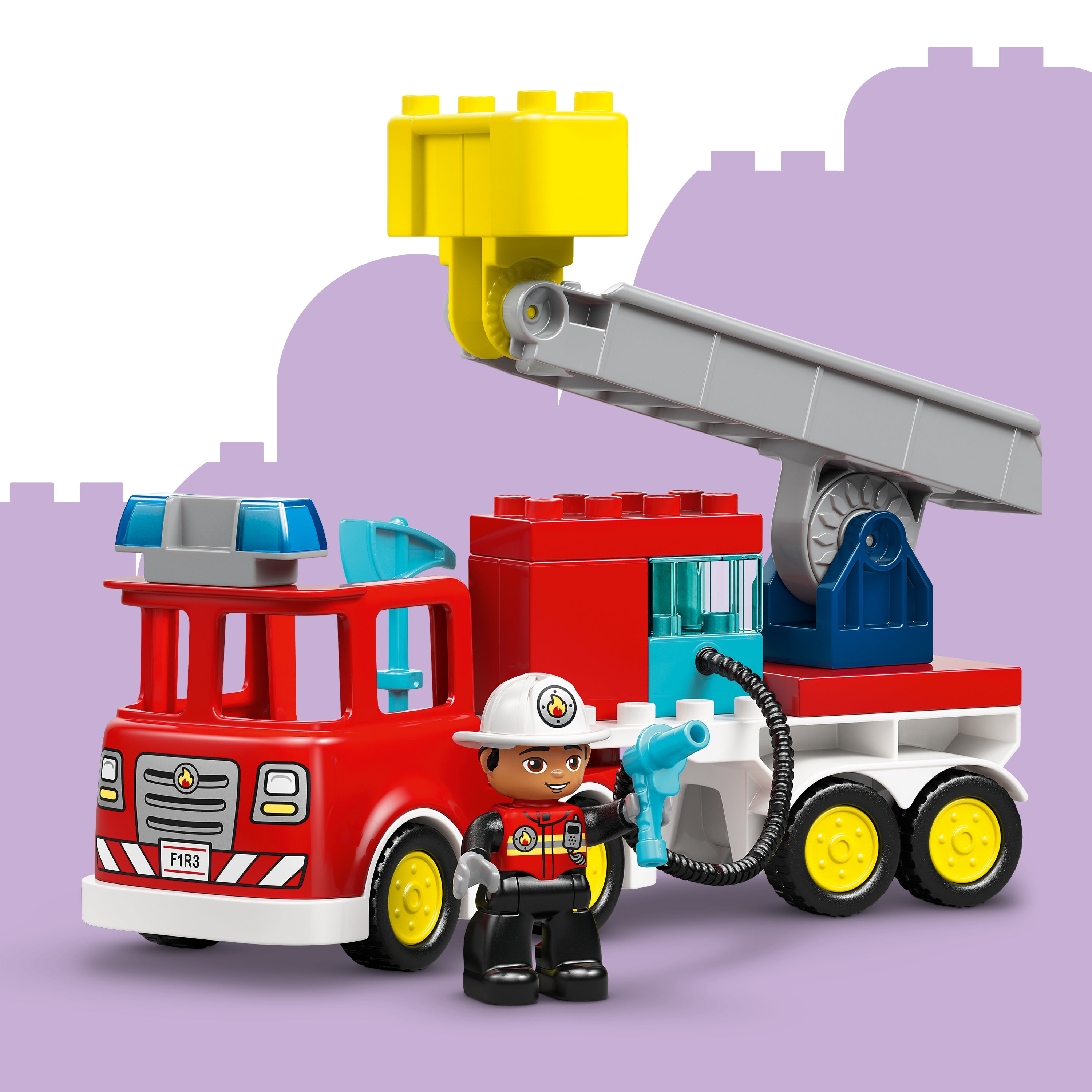 LEGO Duplo Town 10473 Fire Truck with Hose and Firefighter