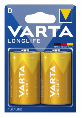 VARTA LONG LIFE  D 2PCS/PCKT - Kiddy Zone